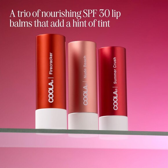 COOLA Organic Tinted Lip Balm & Mineral Sunscreen with SPF 30, Vegan, 0.15 Oz - Picture 2 of 4